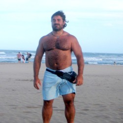 Musclebearsparadise:  Atlantic Coast Carilo #Beach #Hairychest #Hairy #Manly #Muscle