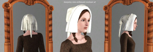danjaley:TSM Headscarfs1. “Milkmaid” scarf with TSM hair (braids) for adult female 