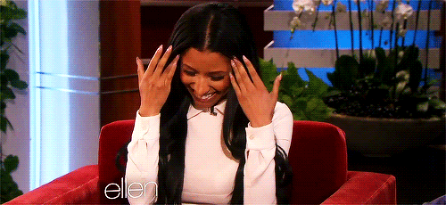 nickimlnaj:  Nicki’s reaction after seeing Ellen’s ‘Anaconda’ video. (x) 