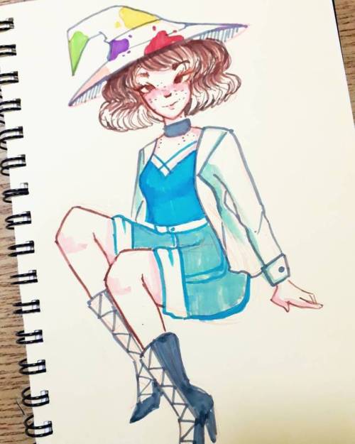 DAY 31 AND ITS THE LAST DAY. Its freeday so i decided to draw my witchsona, so&hellip;Artist Witch.