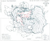 This prototopological map of the Earth concentrates on the watersheds: the outer edge of the map is constituted by continental watersheds. For example, north of the rift splitting open Europe, water flows to the Atlantic, south of it, water flows...