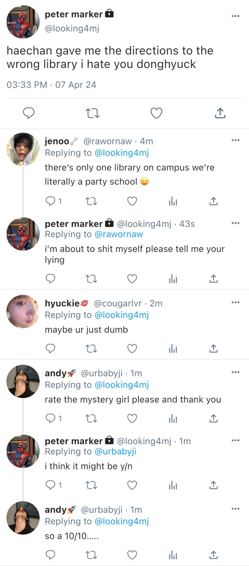 Mark Had No Idea What Had Gotten Into Him. He Had Already Been Walking Towards The Library As He Typed