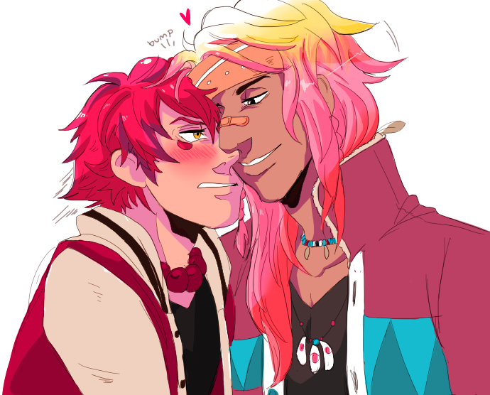 monsieurpaprika:  little tori/beni doodle from the allmate high au for my buddy princeichi