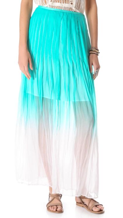 Pleated Maxi Skirt