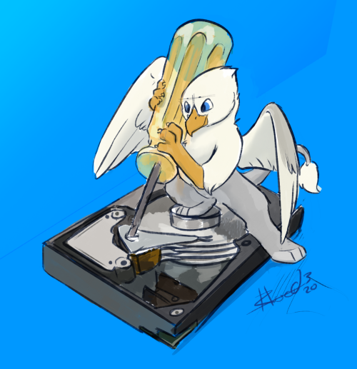 Patreon Reward of Der (der.horse) fixing a harddrive for World Backup Day!!