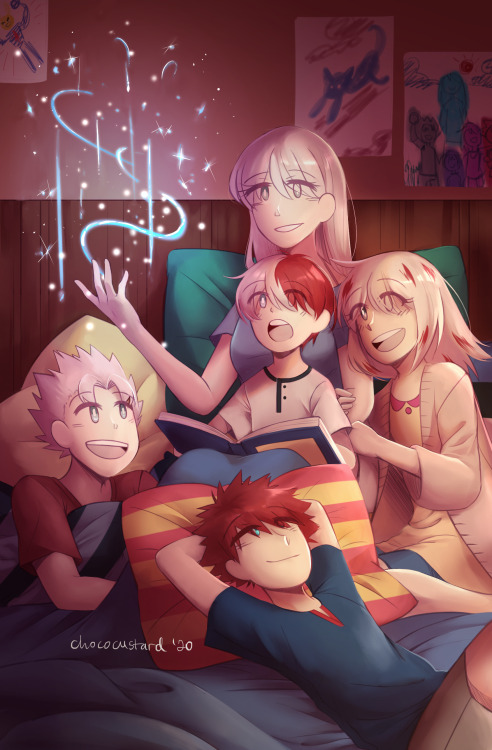 chococustard: pieces for main zine and sketchbook of A Winter Dawn: A Todoroki family zine by @todof