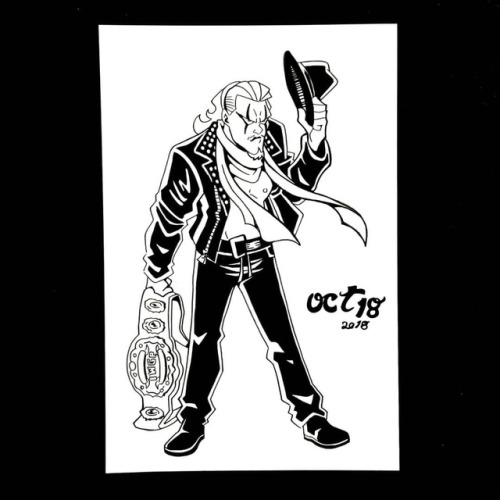 #Inktober Day 18 It&rsquo;s Evil Alpha Lista NJPW Chris Jericho! Are you enjoying his latest incarna