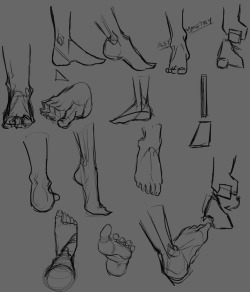   Followed along with Sinix&rsquo;s quick tips for feet and filled up a whole sheet with it  