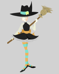 coconutcows:  Happy Halloween!! Oh wait it isn’t even June yet. Oh well, here’s Pearl in the witch costume I designed for her last October.  