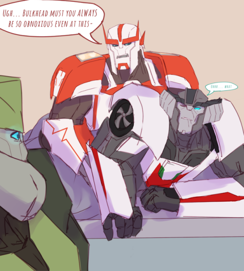 ghangajii: in which ratchet gets angerey at bulkhead for waking him up before remembering exactly wh