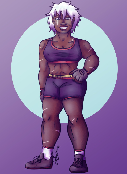 Made my fem TKB because I felt like it. She’s a gym rat named Kari who loves to pick a fight almost 