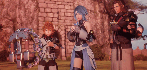 thechocobros:   Ven, i put you through such a harrowing experience. And Aqua, I left you with such a heavy burden. Terra. Look after them for me. Please. 