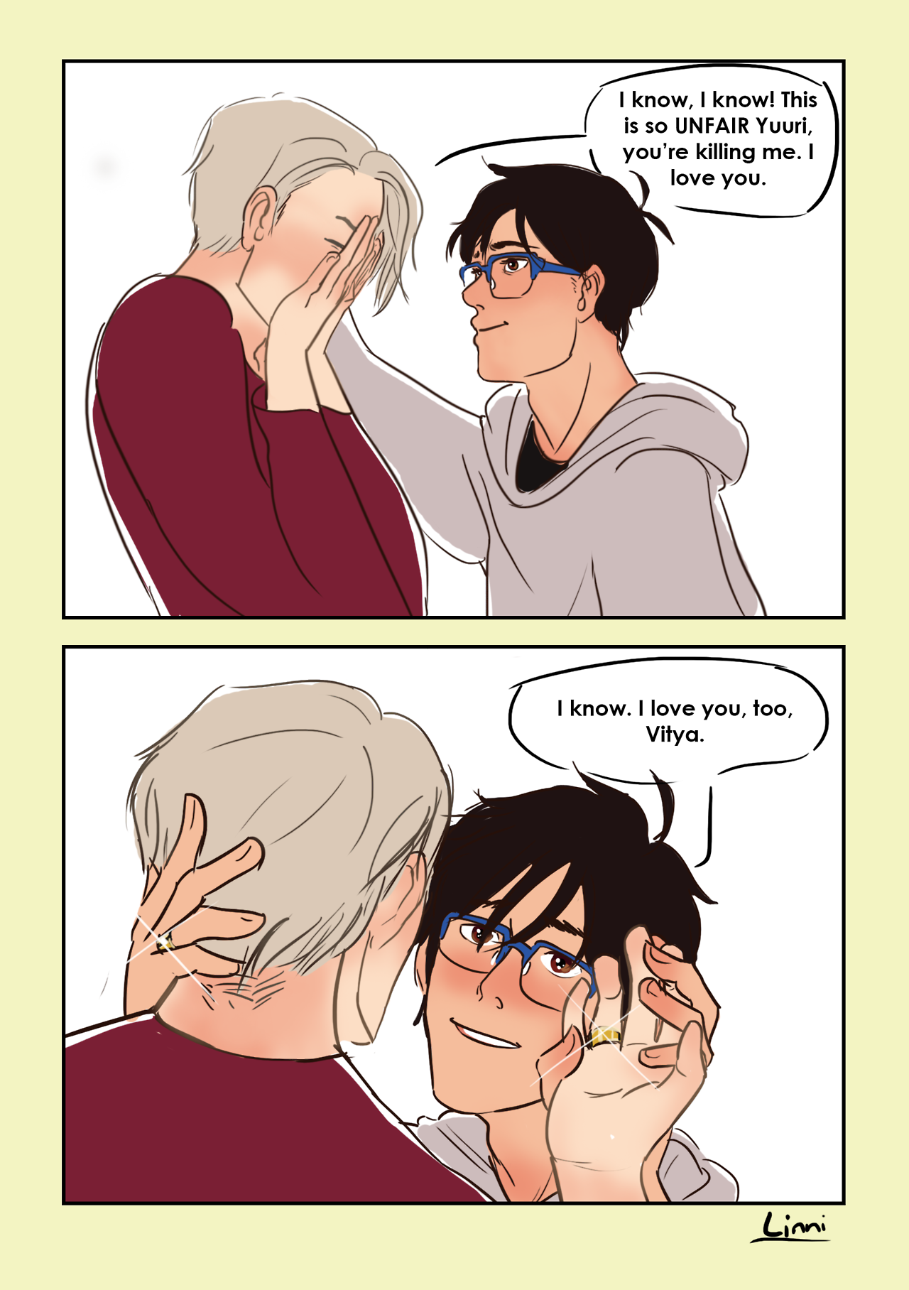 linni-t: Inspired by this because I love the idea of Yuuri getting comfortable enough