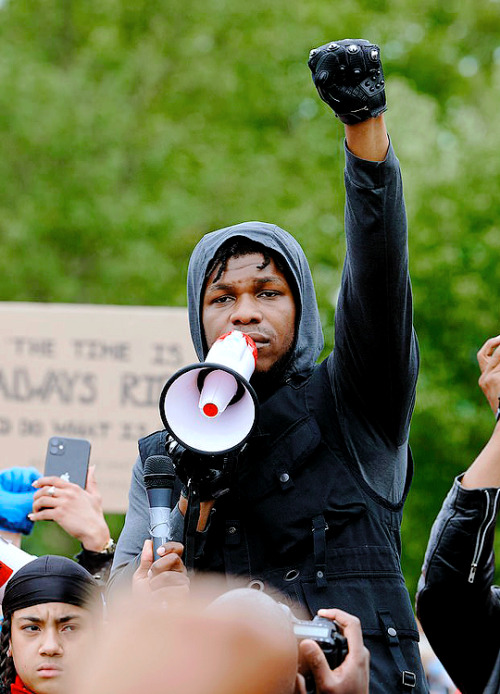 starwarsfilms:John Boyega attending the rally in London's protest against George Floyd’s death on We