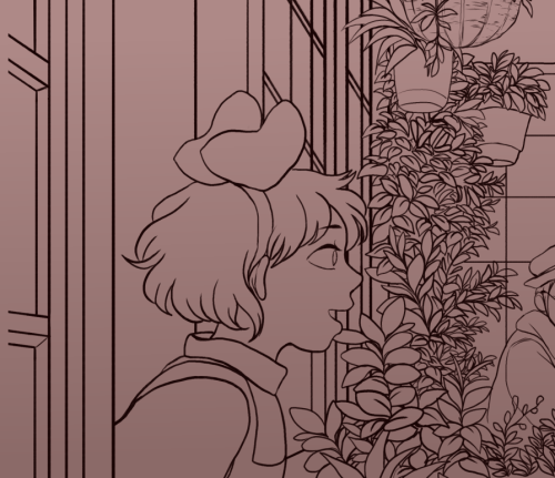 A small wip of a ghibli redraw I’m doing :) 