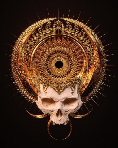 beautifulbizarremagazine: Gloriously ornate golden hues and memento mori concept. “Worship One