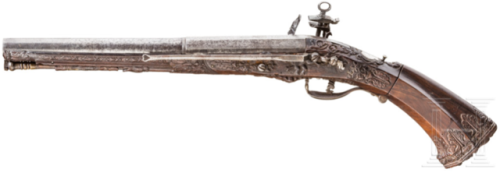 A flintlock carbine with folding stock from the Visconti House, Italy, 2nd half of 17th century.from