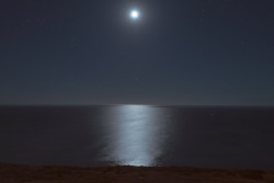 softwaring:  Moon over the ocean, Luz, Portugal