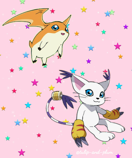 tulip-and-plum:Hikari Yagami & Takeru TakaishiGatomon & Patamon Light & Hope