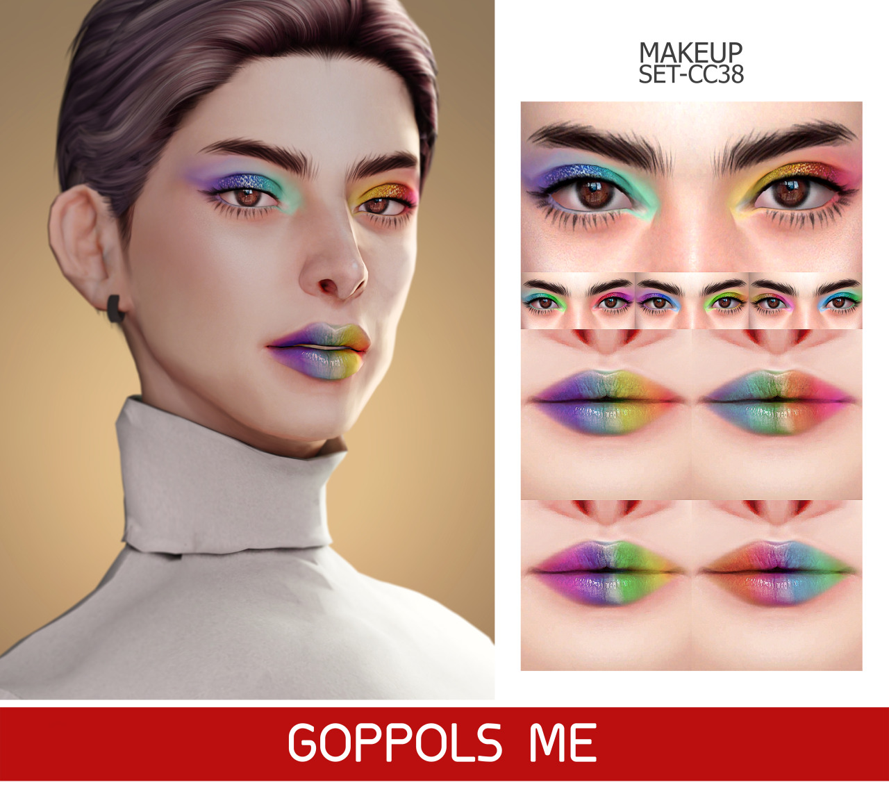 GPME-GOLD MAKEUP SET CC38DownloadHQ mod compatibleAccess to Exclusive GOPPOLSME Patreon onlyThank for support me  ❤  Thanks for all CC creators ❤Hope you like it .Please don’t re-upload #goppolsme#thesims4#sims4cc#sims4ccfinds#sims4makeup#s4cc#s4ccfinds#s4makeup