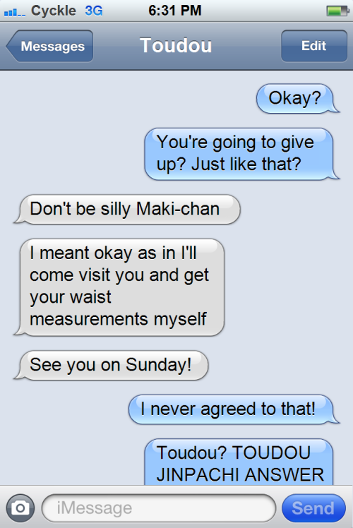 textswhilecyckling:  Toudou’s a man that knows how to plan ahead.