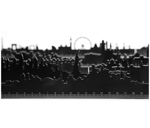 f-l-e-u-r-d-e-l-y-s:  Skyline Ruler by Shelly Freiman for Monkey Business  Twitter Use the straight side of the ruler for everyday measuring or take the scenic route when you have time to spare. The perfect gift to bring home from your travels. Made of