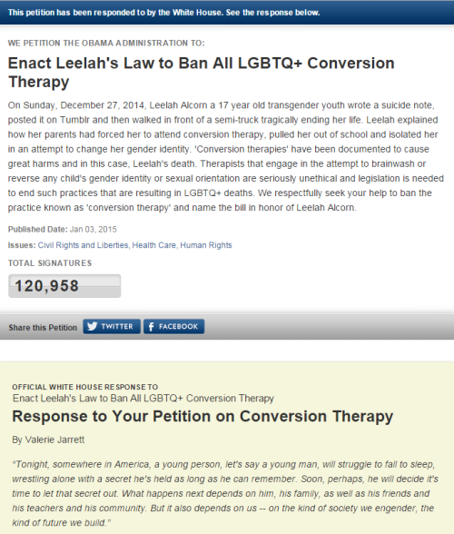 FINAL COUNT: 120,958 PEOPLE TO MAKE A CHANGE LEELAH’S LAW PETITION PAGE: READ THE WHITE HOUSE / PREZ