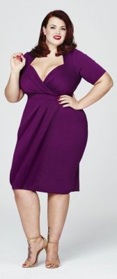 beautiful-real-women:  Plus Size Wrap Dress