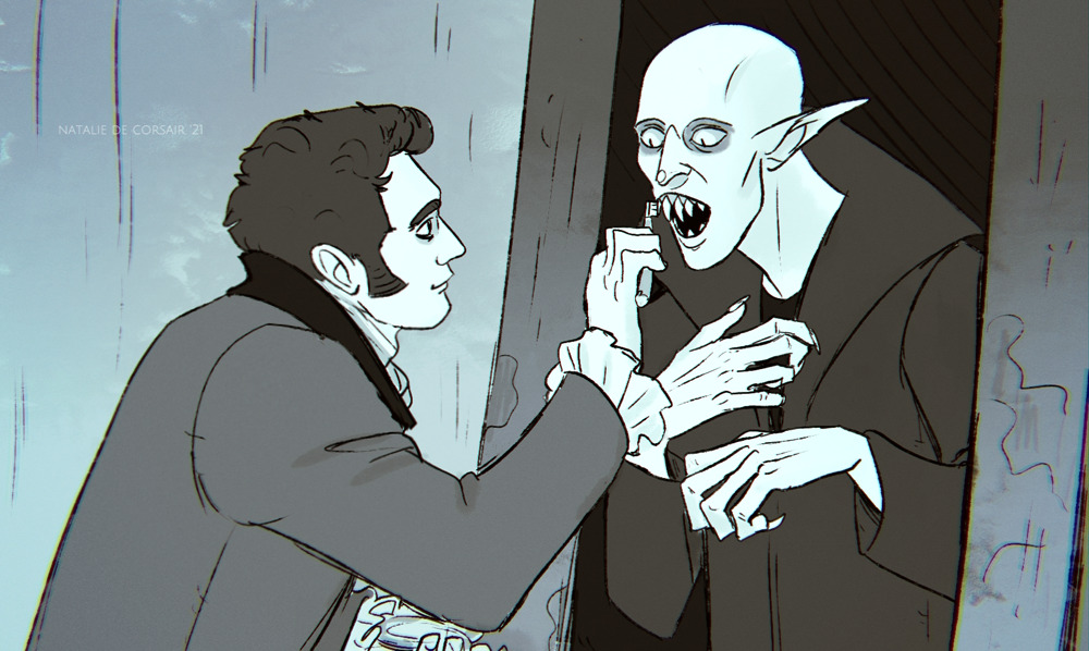 My friend finally showed me What We Do In the Shadows movie - and I loved it - and I drew this