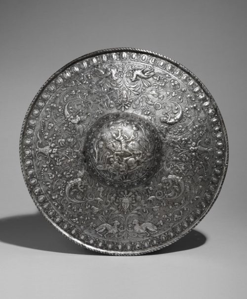 French buckler made for King Henry II, circa 1555-1570.from The Philadelphia Museum of Art