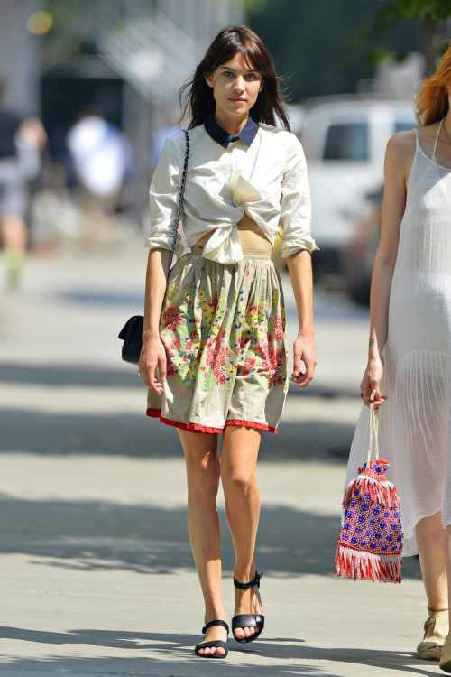 alexastyle:Alexa Chung seen out and about at SoHo in New York City.