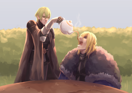 danlimlim-art: If we could have tea time with Angry Dimitri this is how I imagine it would go