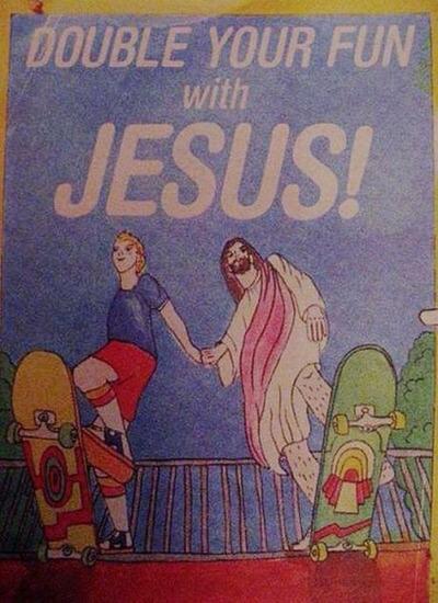 Porn Pics Jesus Saves. Jebus Skates.