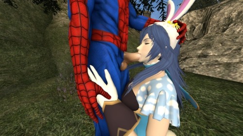 Bunny Lucina nibbles on Spider-Man&rsquo;s carrot