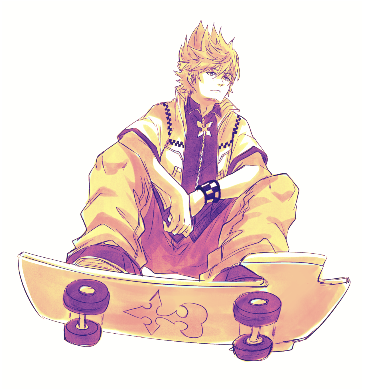 cjs-scribbles:  Some Roxas drawings.