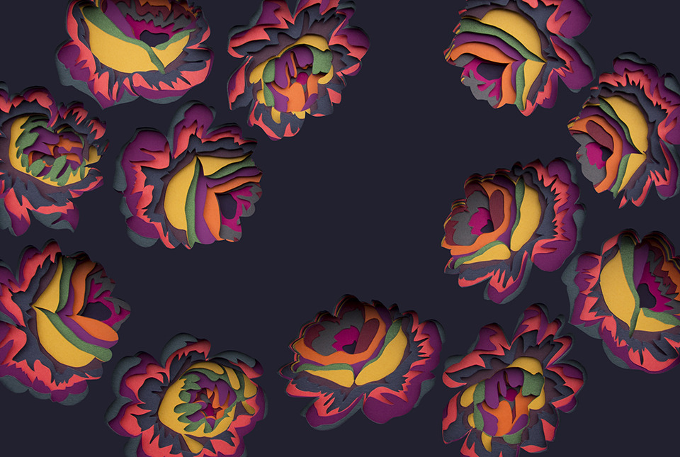 itscolossal:  Transfixing 3D Paper Patterns by Maud Vantours 