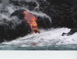 sixpenceee:  When this lava emptied into the ocean, it just happened to pop  &amp; steam into a creepy formation. 