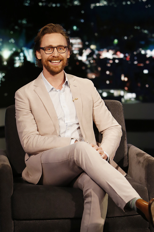 carpetdiem:Tom Hiddlestonattends the ‘Jimmy Kimmel Live!’ Show in Los Angeles, Californi