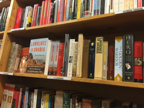 ouphrontis:iwilltrytobereasonable:renefabre:T. E. Lawrence… Powell’s Books in the Pearl District, Portland, Oregon.Somed