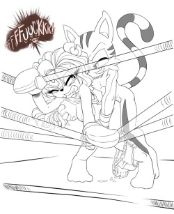 Commission of Yellow and Pink &ldquo;Boxing&rdquo;  Patreon    Ko-Fi    Tumblr   Inkbunny    Furaffinity