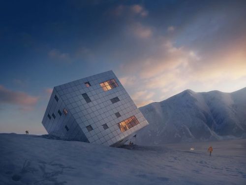 nnmprv:  Cuboidal Mountain Hut by Atelier 8000. You can find me on: Instagram | Pinterest | Behance 