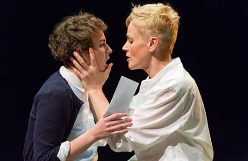 shesnake:Hamlets and Ophelias played by women: Maxine Peake and Katie West (Royal Exchange 2014) // 