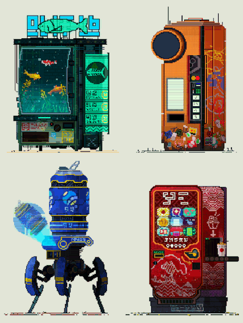 it8bit: Cyberpunk Vending MachinesSeries by Kenze Wee || IG