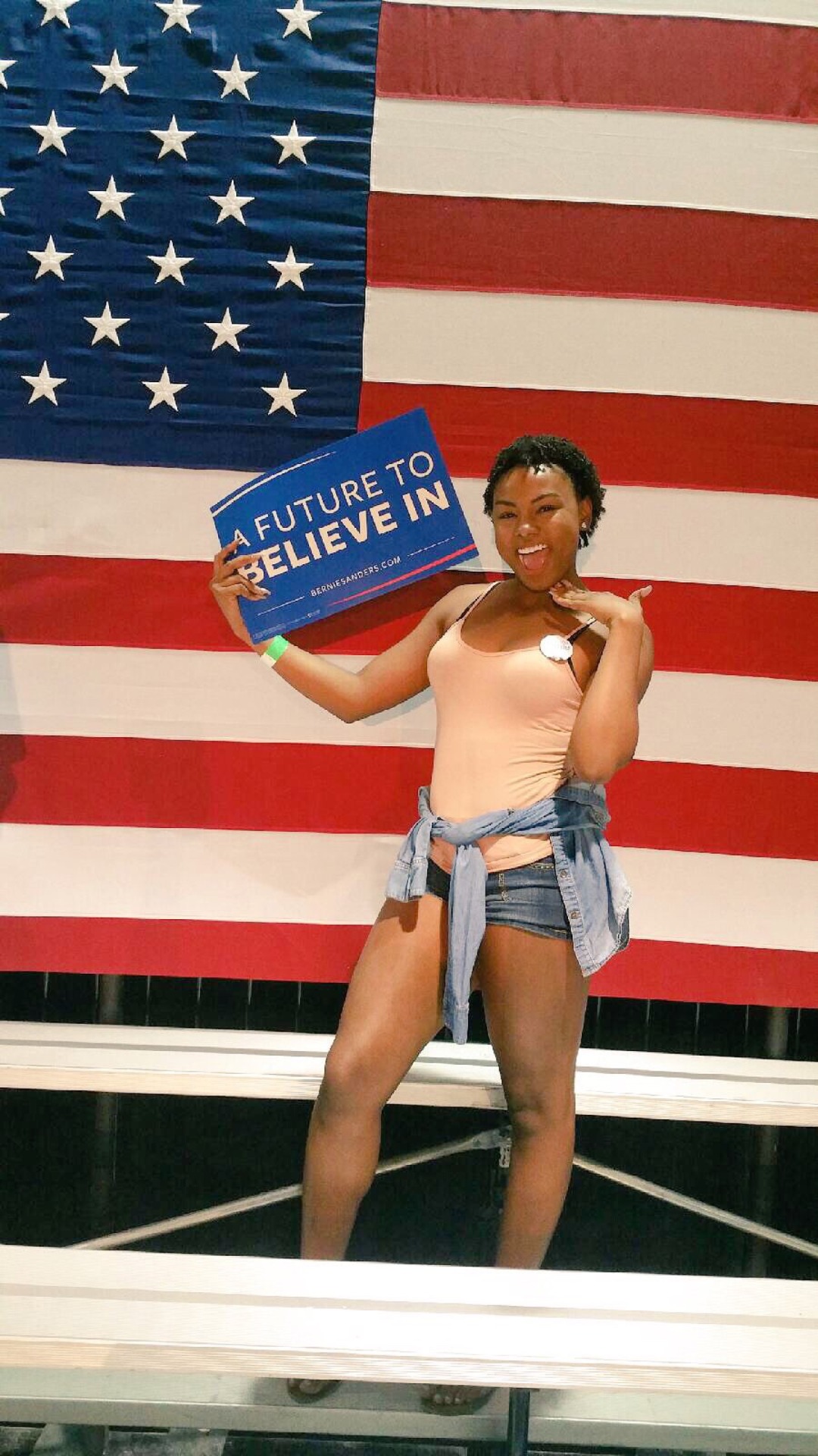 sassy-classy-ashy:  sassy-classy-ashy:  I felt the bern today!!!  My legs looked