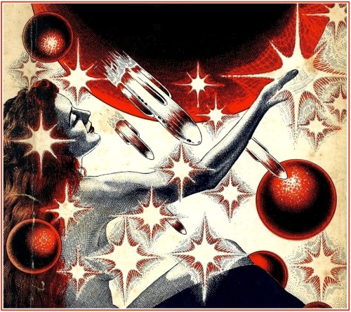 70sscifiart:  Red and white