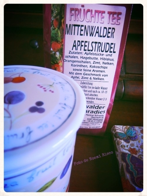 This morning a fruit tea from Mittenwald, Germany.