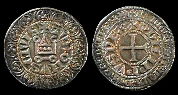 archaicwonder:  Medieval Knights Templar Coin of Philip IV ‘Le Bel’ of France,