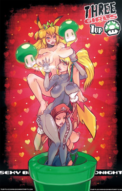 mpltoons:  Three Girls 1Up by Turtlechan See more hentai at MPLToons 