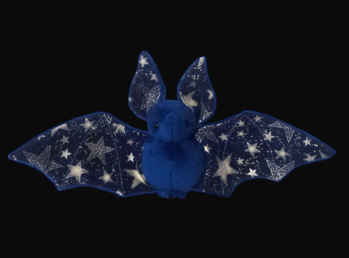 plushmayhem:I have listed four new bats each with gorgeous shimmering prints on my etsy! &lt;3Reblog
