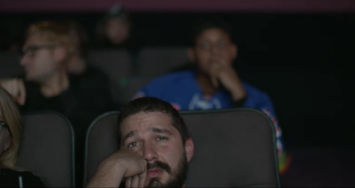 areyoufilmingthis:Shia watching “Transformers: Dark of The Moon” (2011) (yes, that is him sleeping